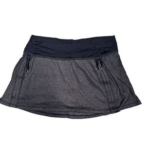 Lululemon Athletica Black Skort Gray Cynch